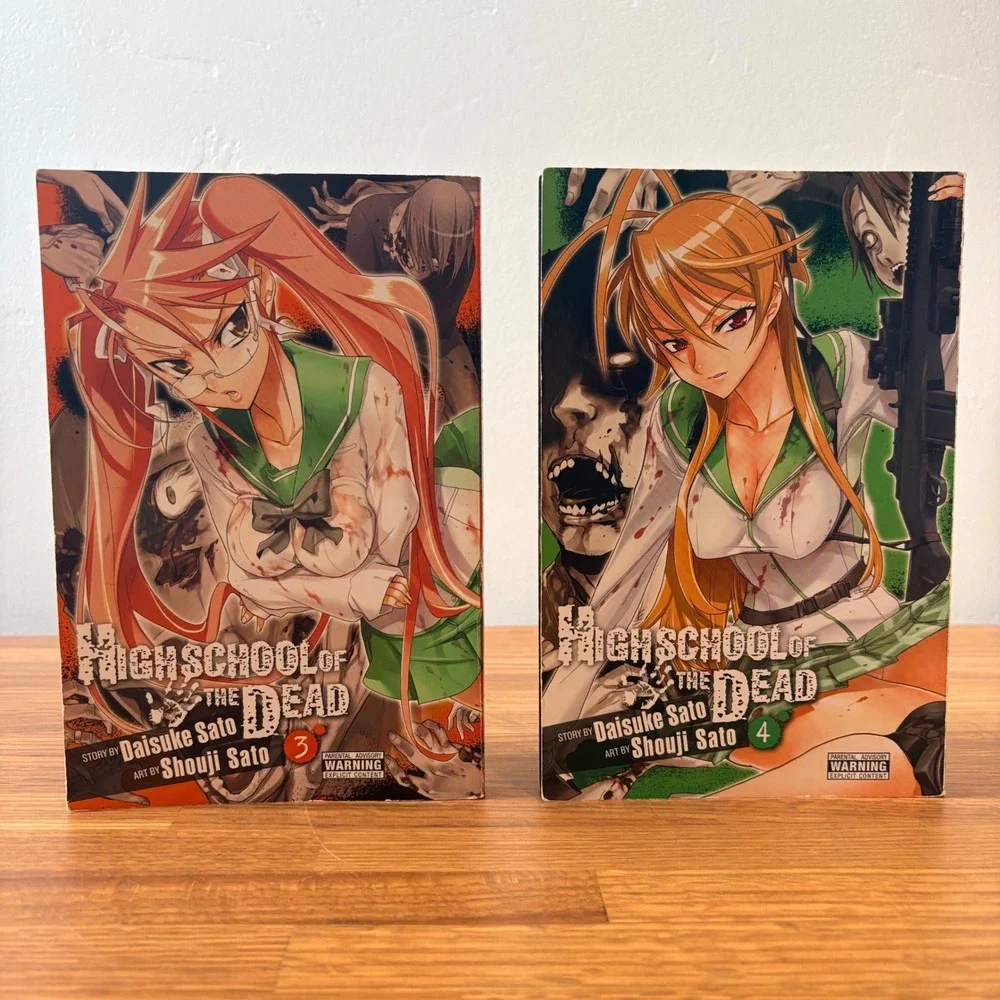 High School of the Dead Complete English Manga Volumes 1-7 Sato First Printings